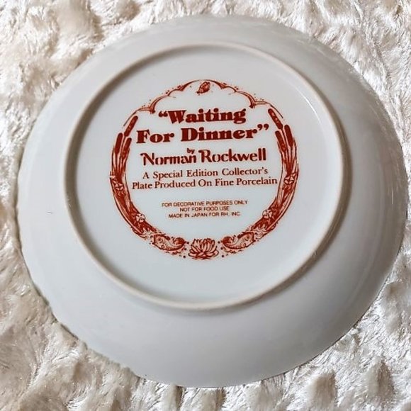Norman Rockwell Collectors Edition Plate Limited Series Waiting For Dinner 6in - Picture 2 of 5